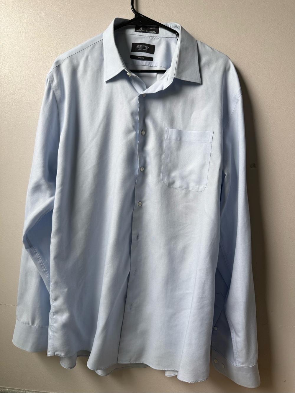 Nordstrom Men's Shop Trim Fit Shirt - pale blue